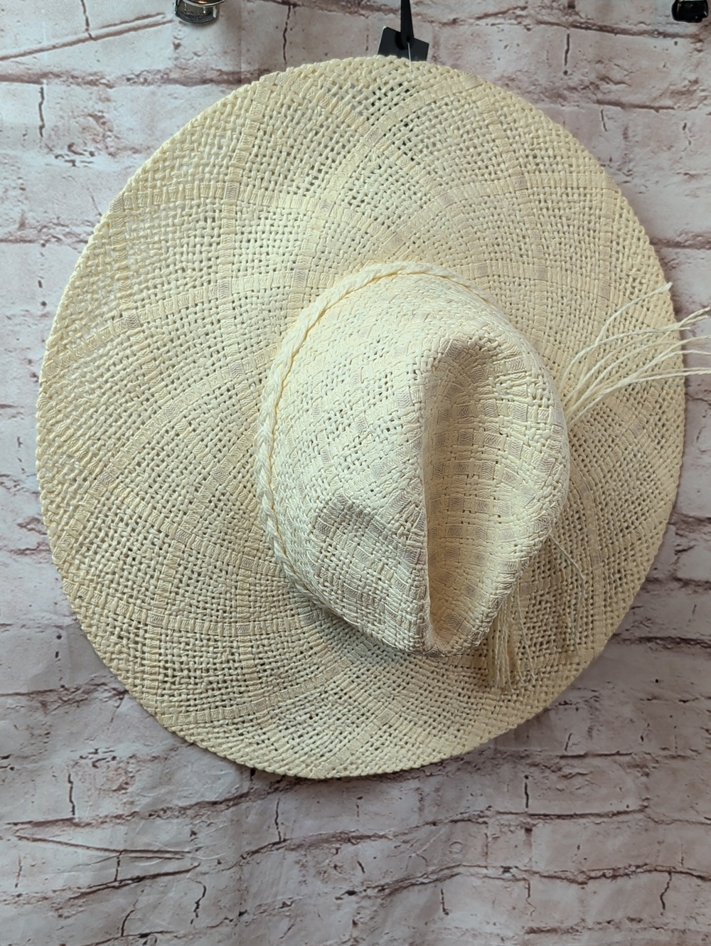 Marcus Adler CreamWide Brim Panama Hat One Size New Nwt